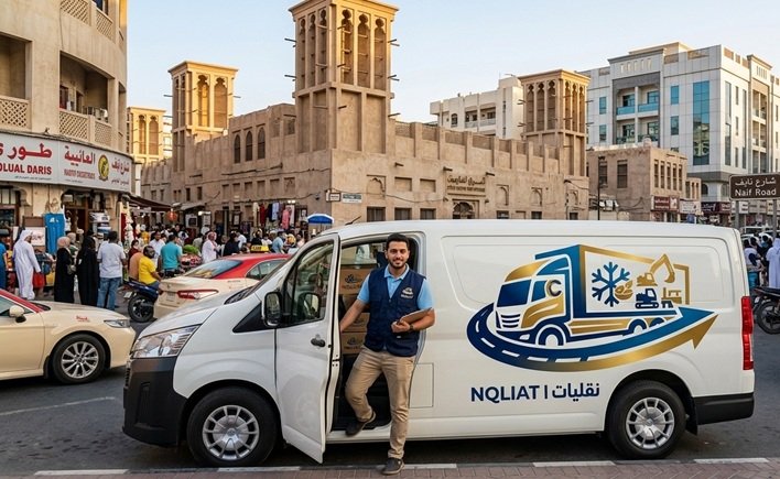مندوب خدمة توصيل من سوق نايف في دبي متخصص لتوصيل الأدوات الكهربائية و قطع التبديل